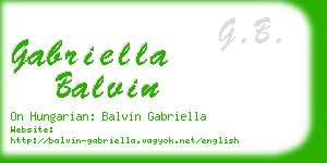 gabriella balvin business card